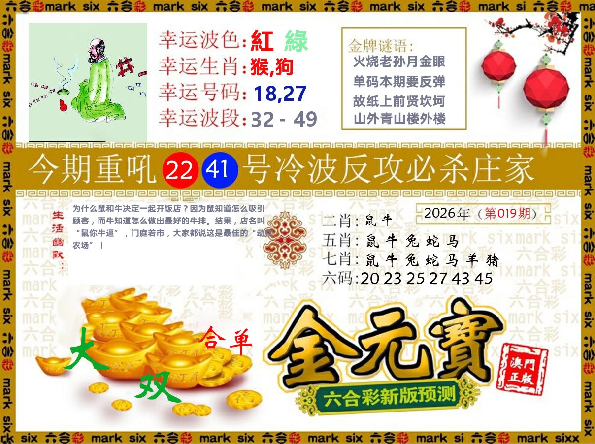 金元宝 第19期