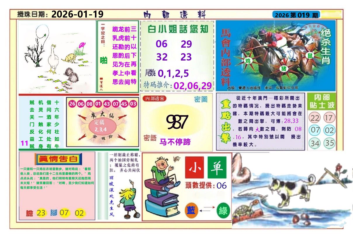 澳门内部透料A 第19期