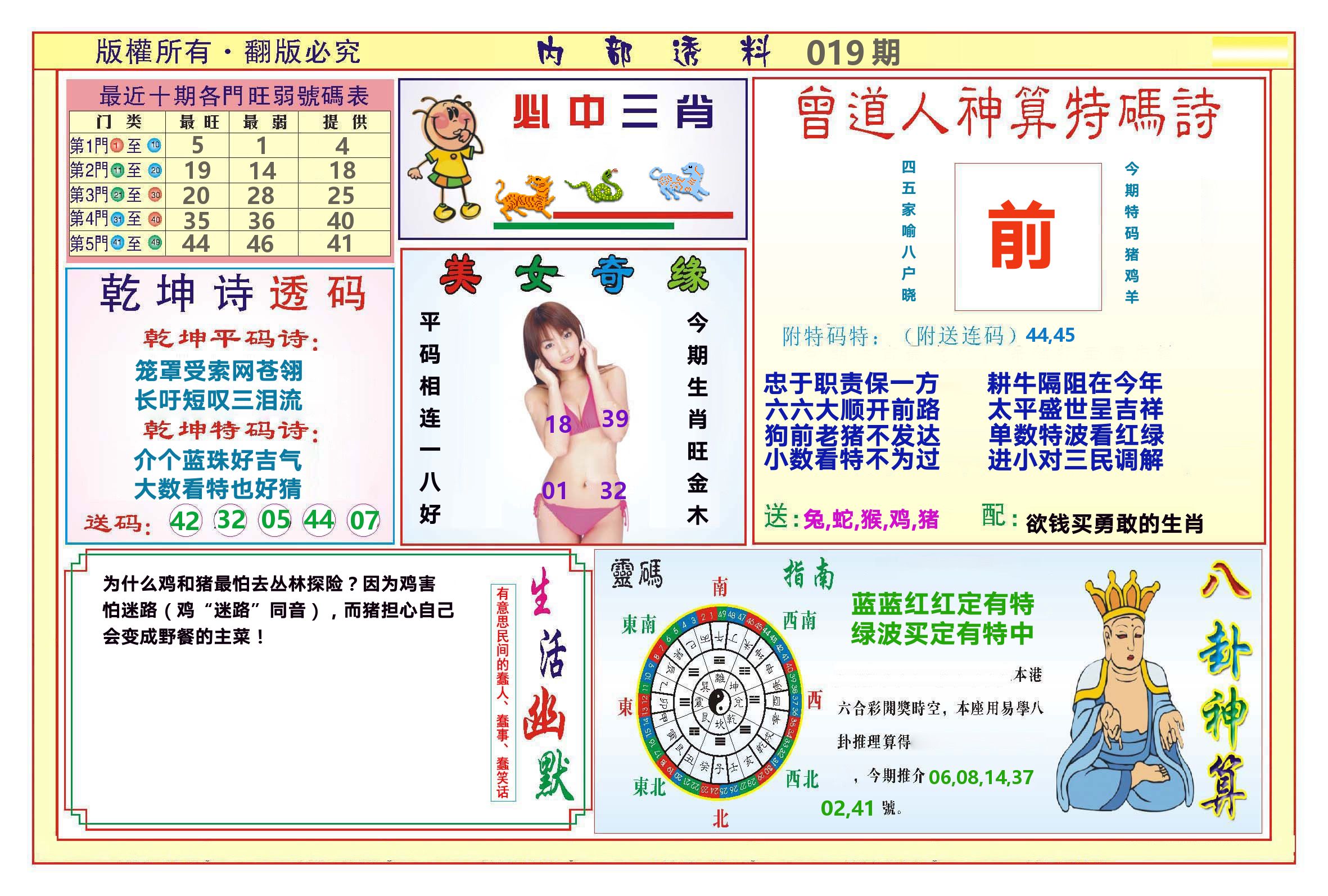 澳门内部透料B 第19期