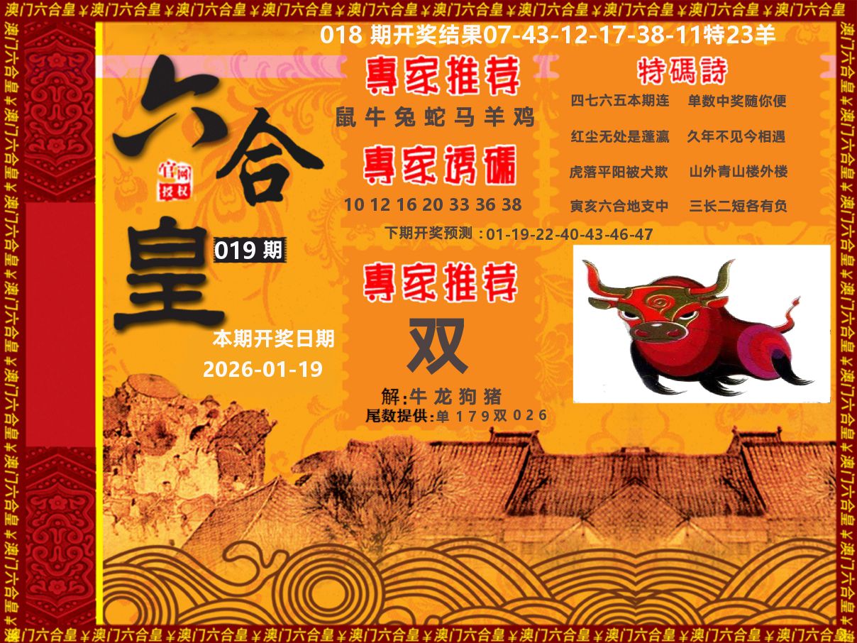 六合皇系列 第19期