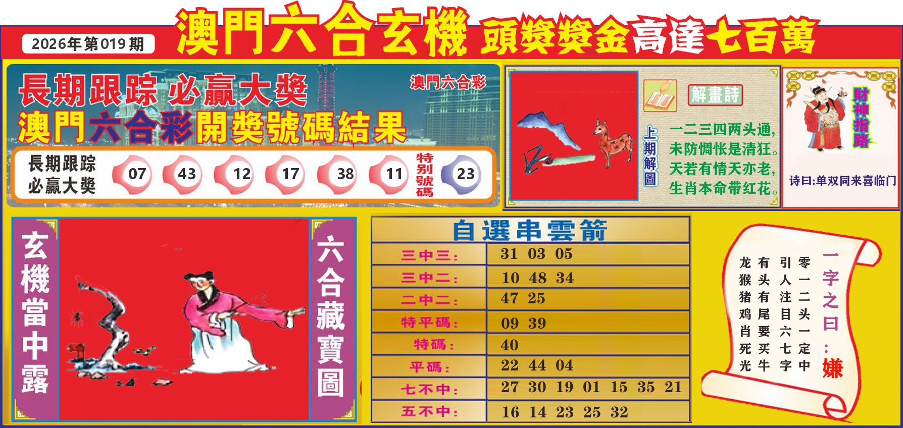 七星彩图C 第19期