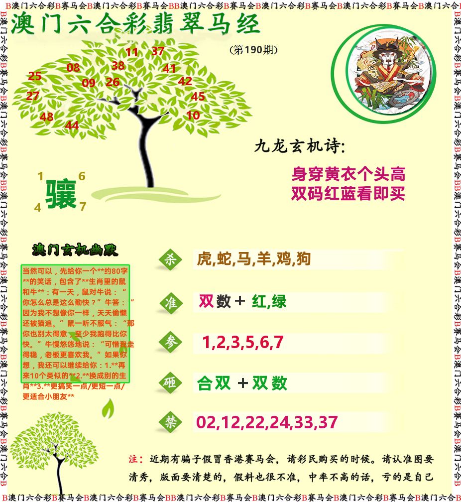 翡翠马经 第190期