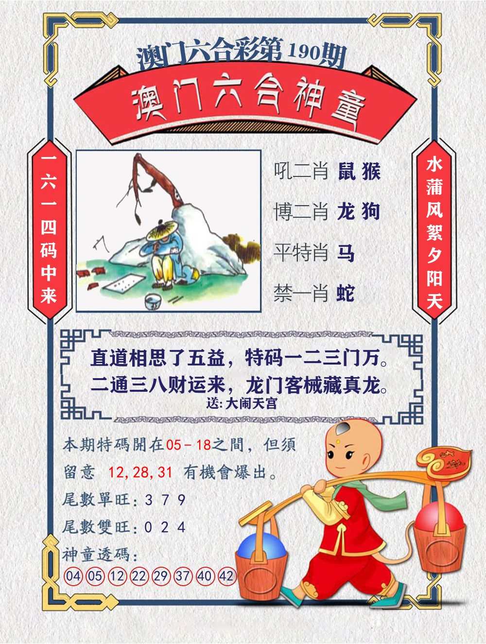 六合神童 第190期