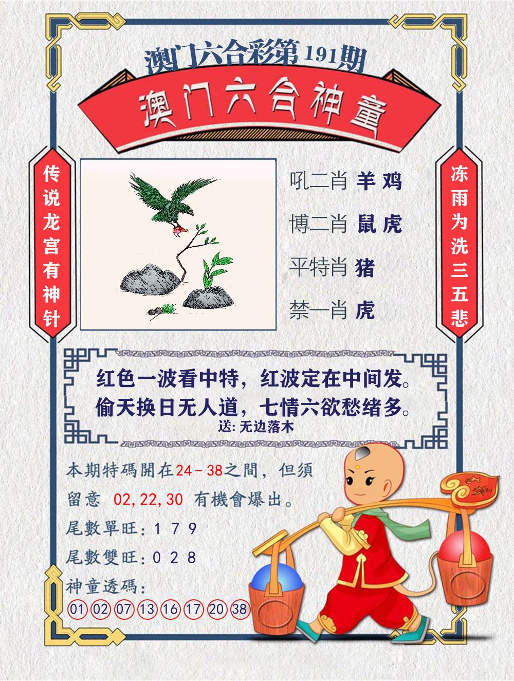 六合神童 第191期