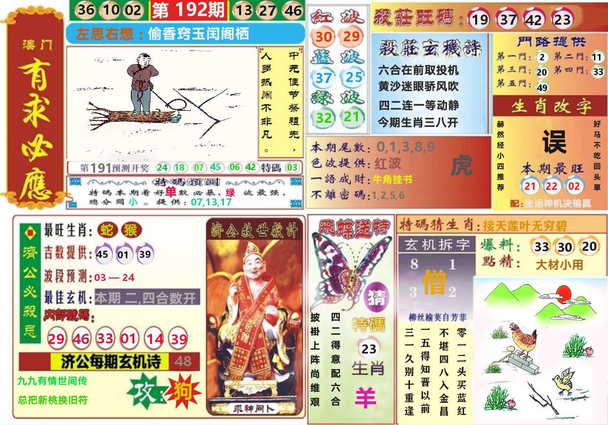 澳门有求必应 第192期