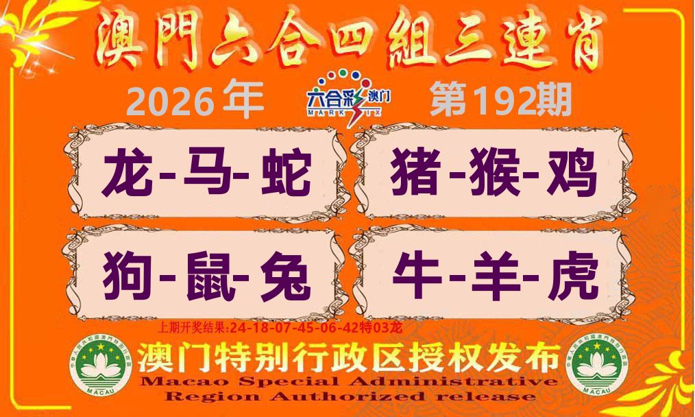 六合三连肖 第192期