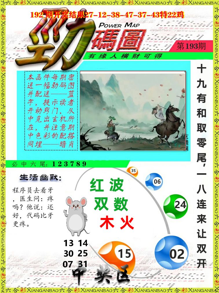 劲码图 第193期