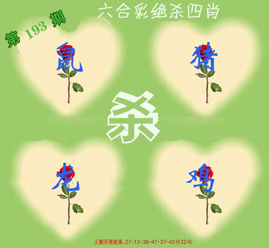 绝杀四肖 第193期