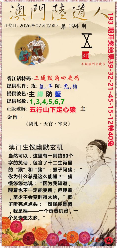 澳门陆道人 第194期