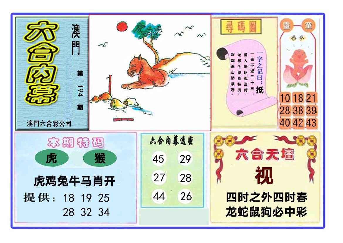 六合内幕 第194期