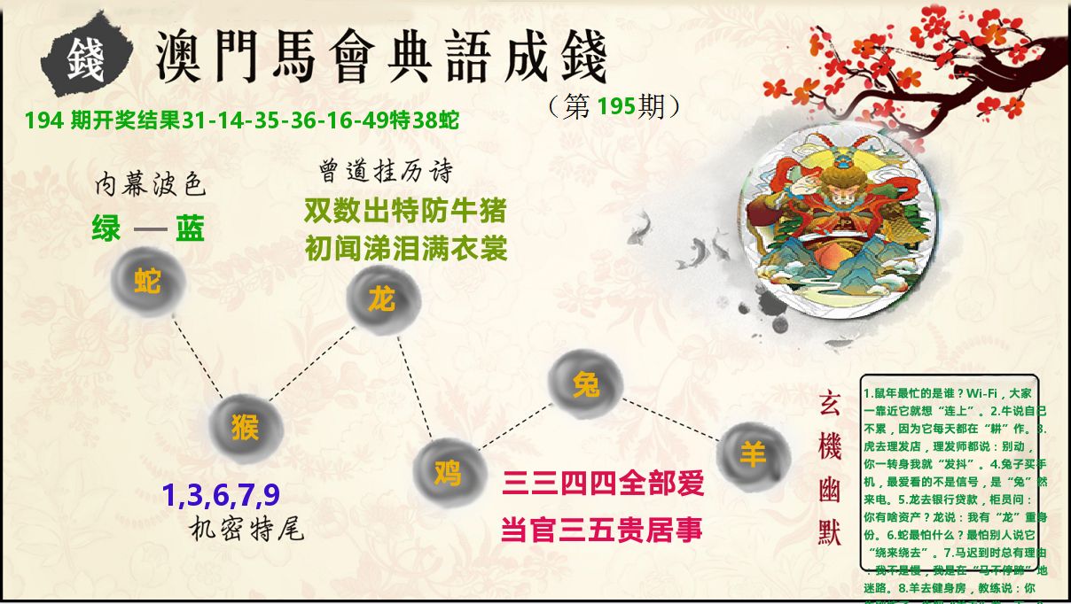 典语成钱 第195期