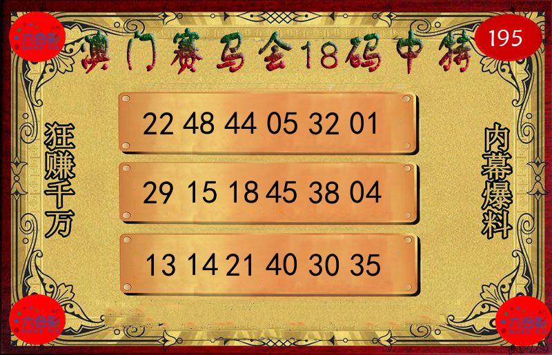 赛马会18码 第195期