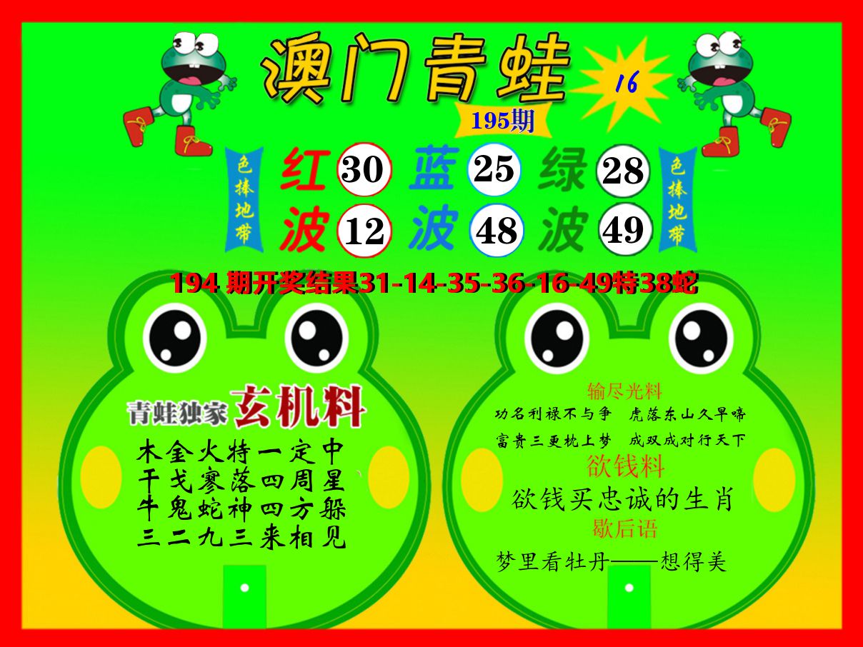 青蛙系列16 第195期