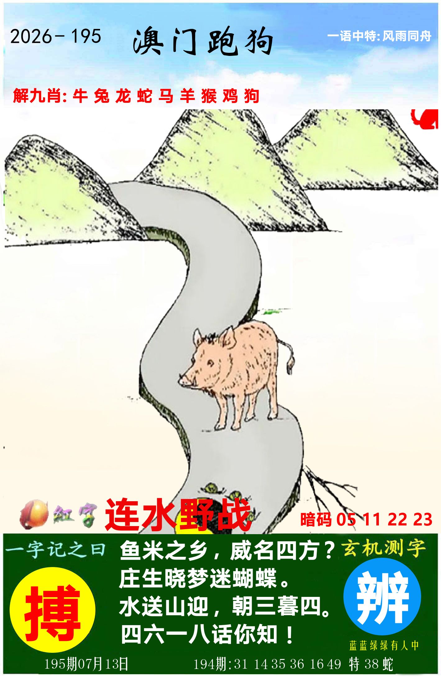 澳门跑狗图 第195期