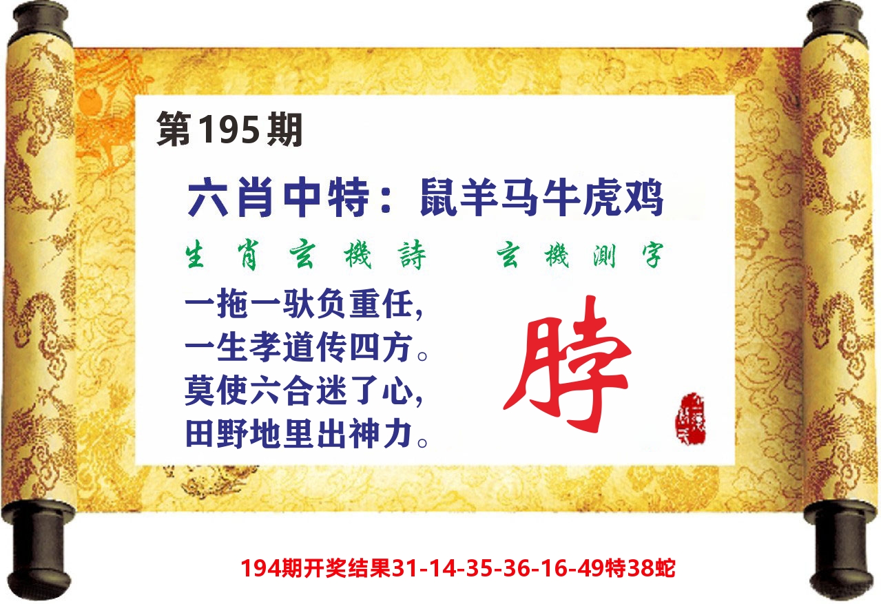 澳门天天赚C 第195期