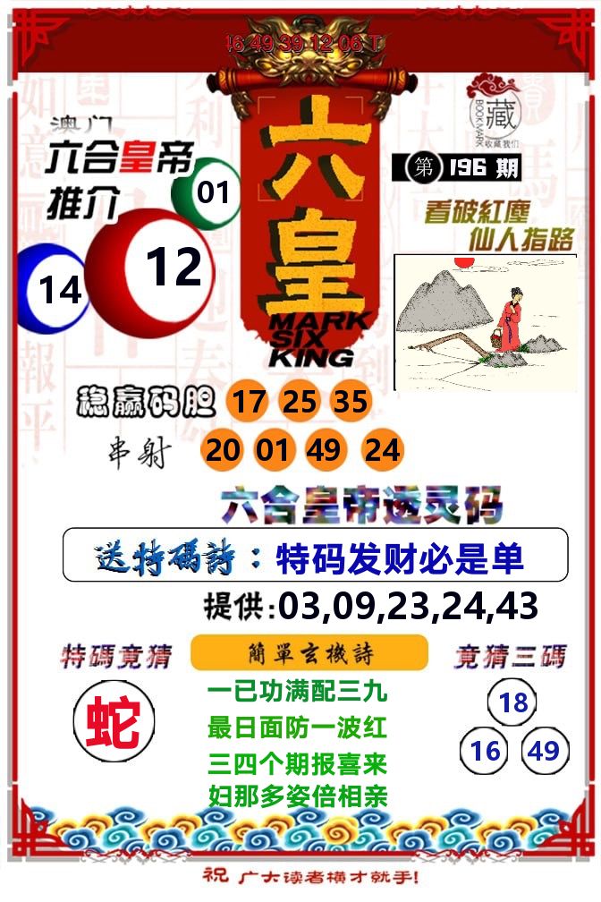 六皇 第196期