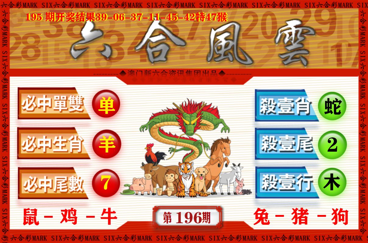 六合风云 第196期