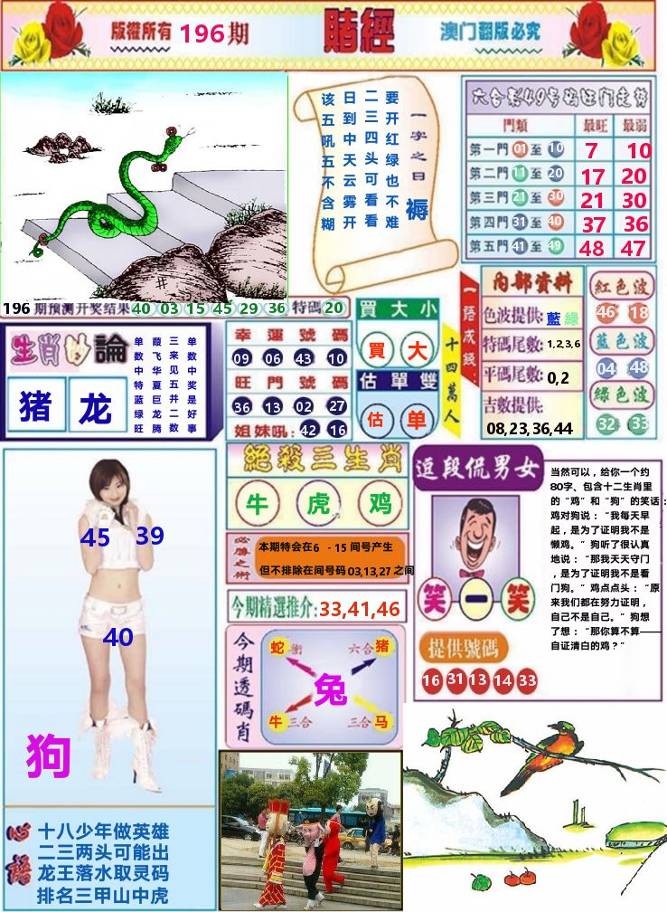 澳门赌经 第196期