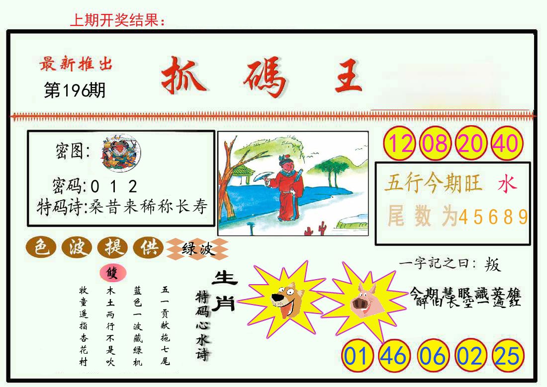 最新抓码王 第196期