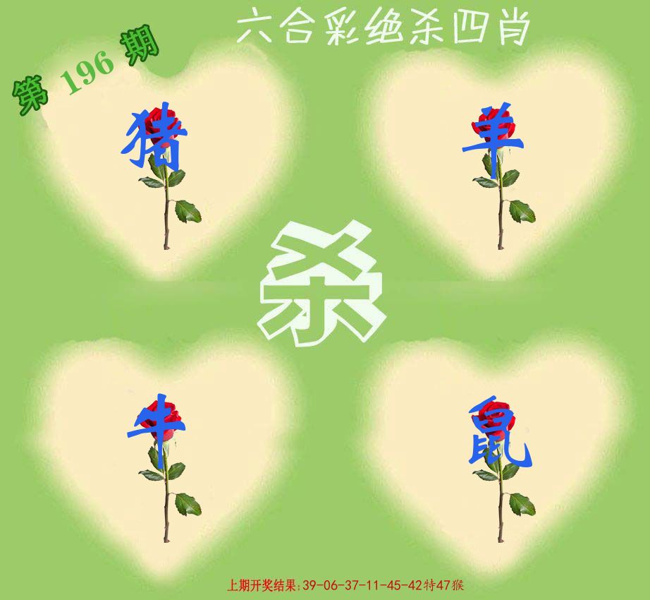 绝杀四肖 第196期