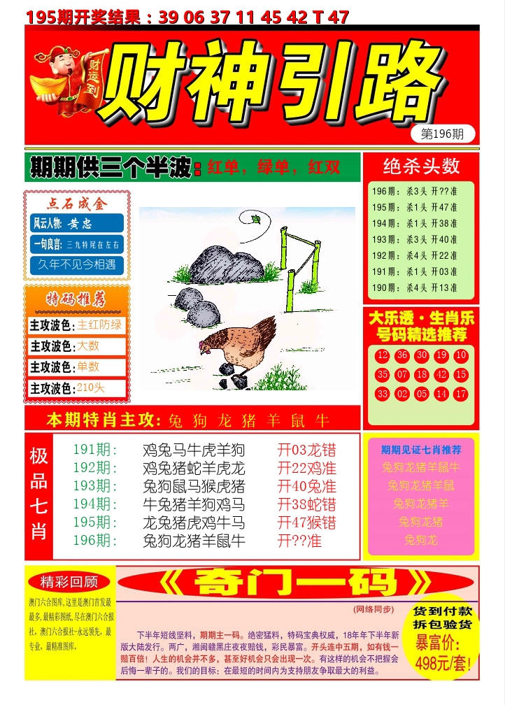 财神引路 第196期