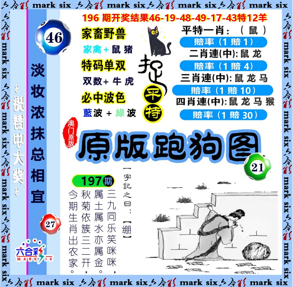 原版跑狗图 第197期
