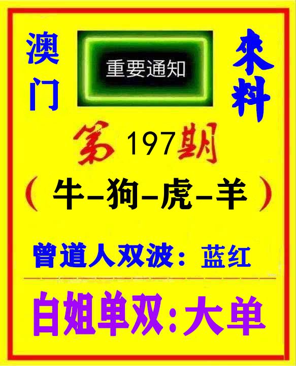 快八来料 第197期