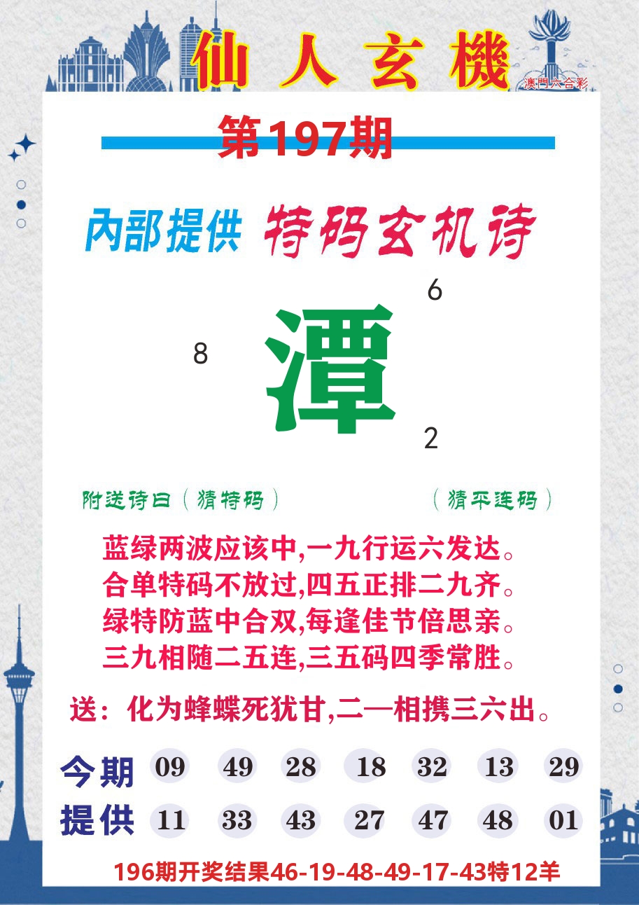 澳门钱多多D 第197期