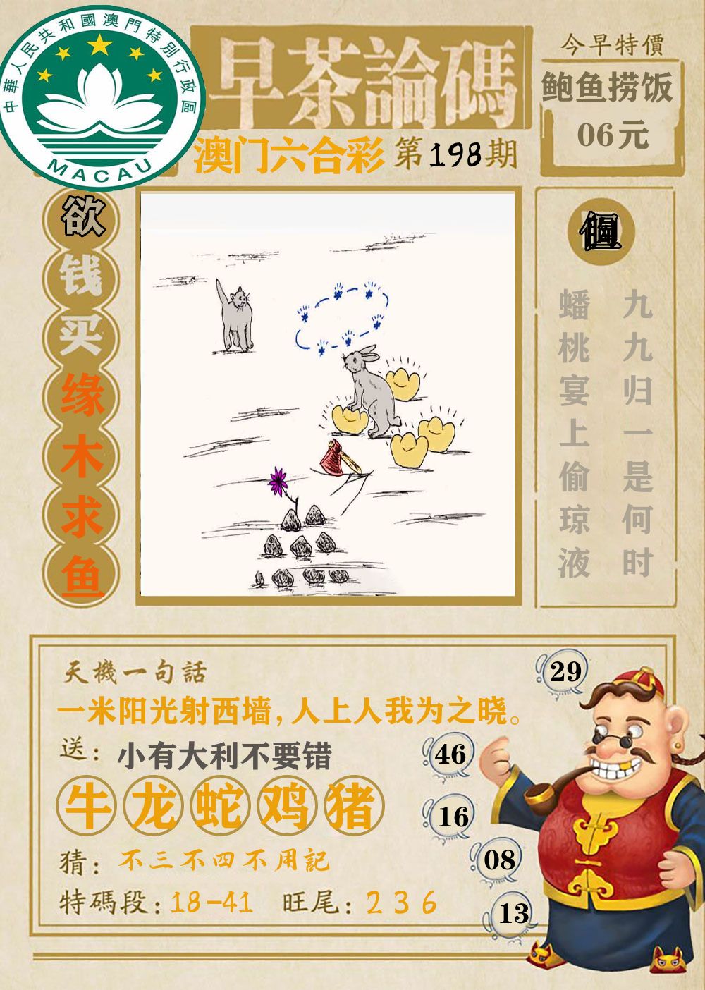早茶论码 第198期