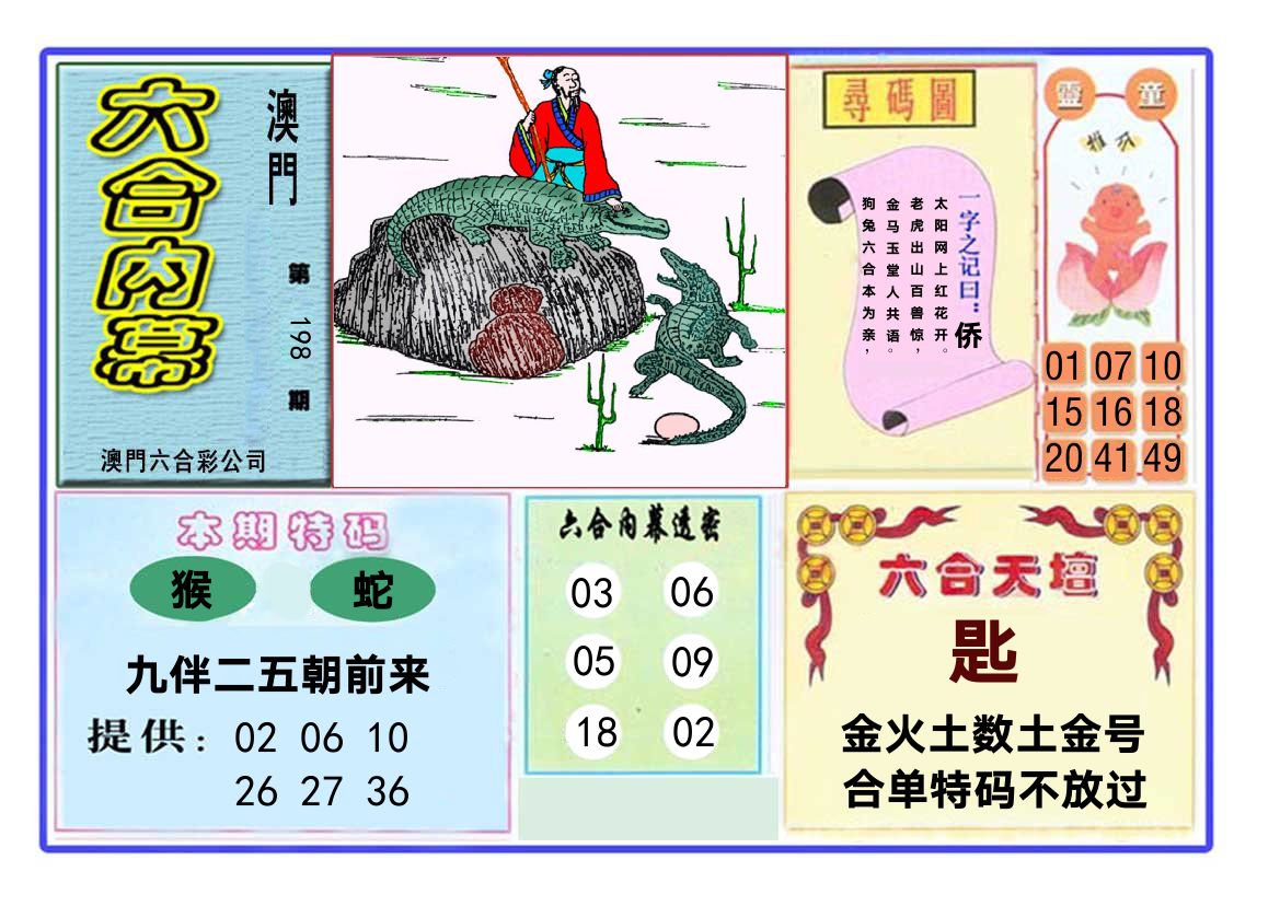 六合内幕 第198期