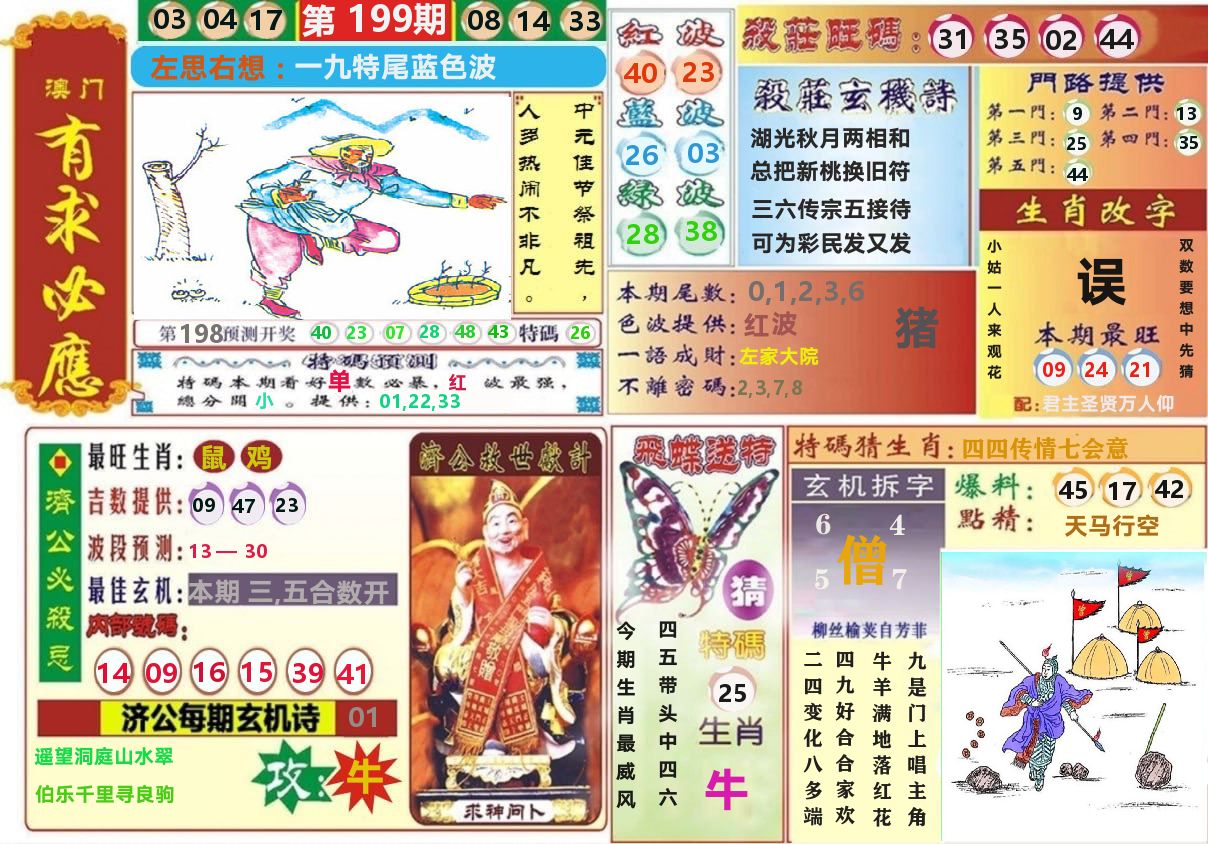 澳门有求必应 第199期