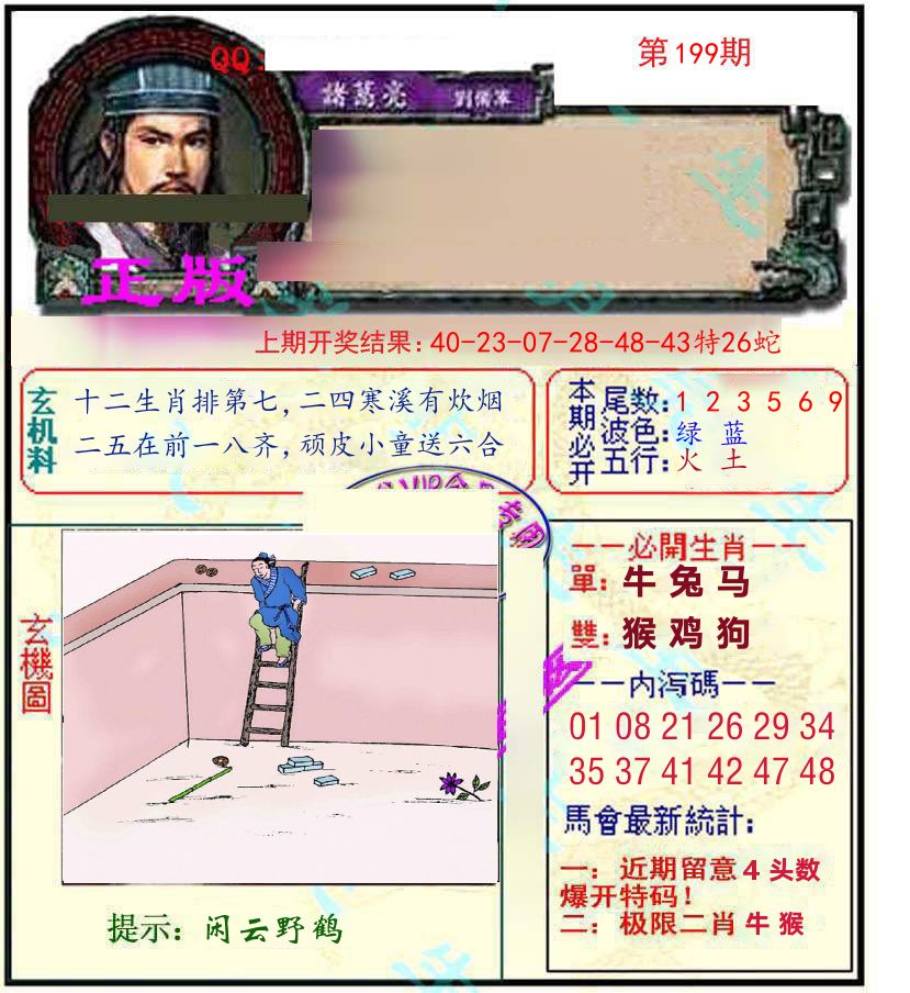 诸葛亮玄机 第199期