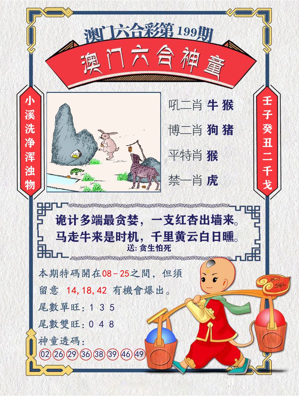 六合神童 第199期