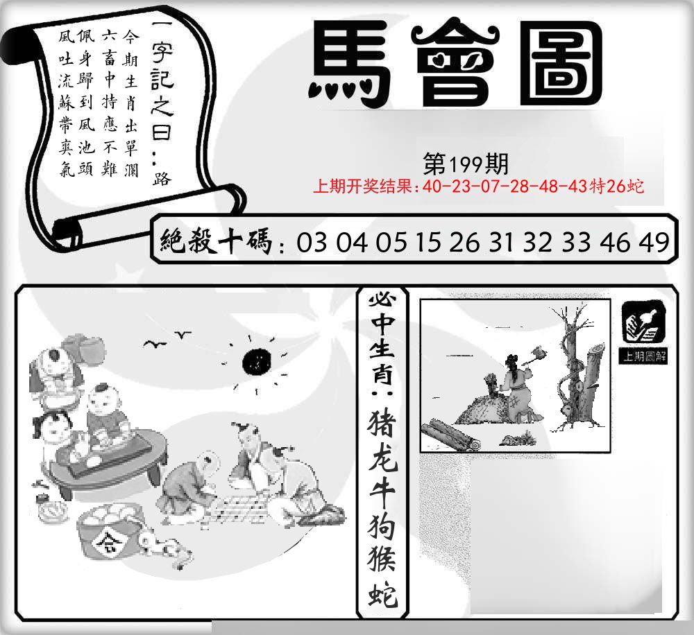 马会图 第199期