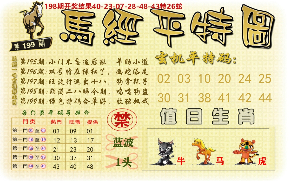 澳门平特图 第199期