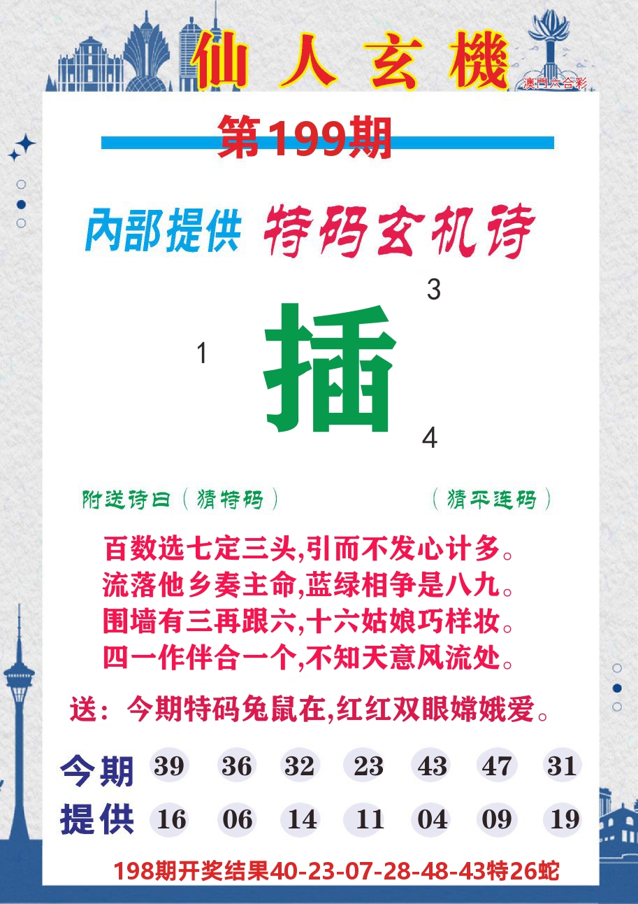 澳门钱多多D 第199期
