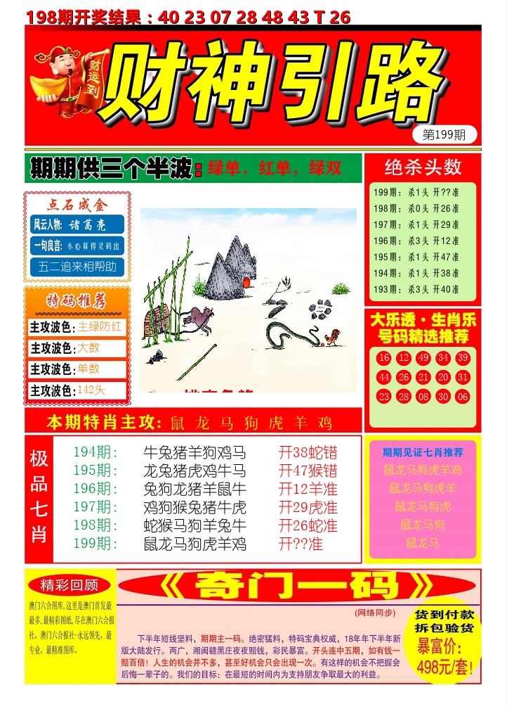 财神引路 第199期
