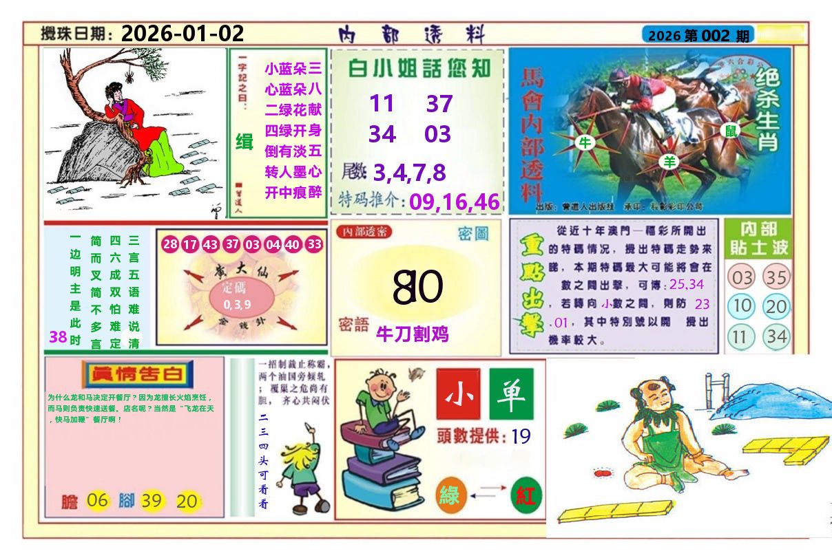 澳门内部透料A 第2期
