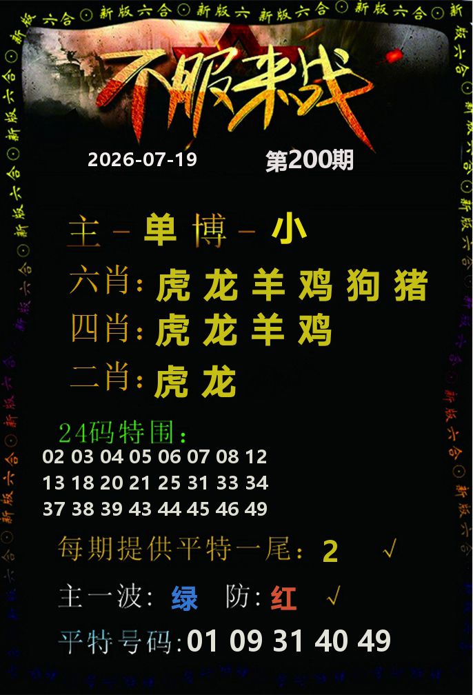 不服来战 第200期