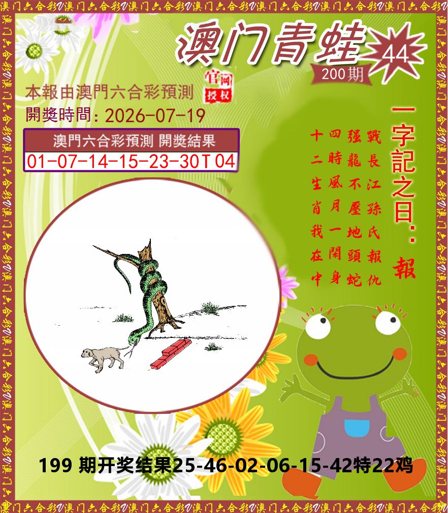 青蛙系列44 第200期