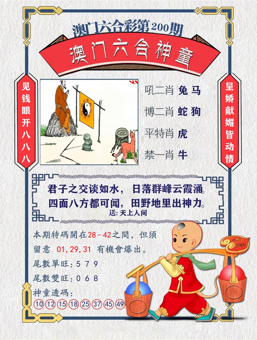 六合神童 第200期