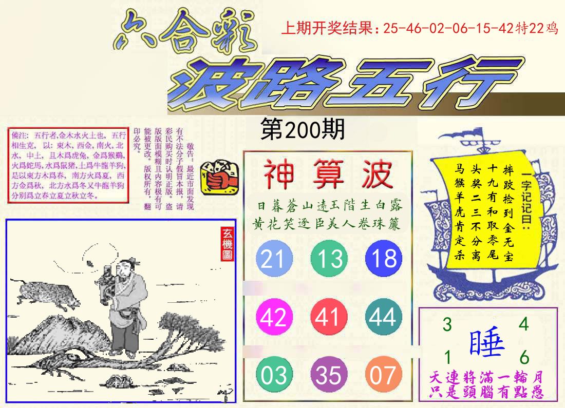 波路五行 第200期