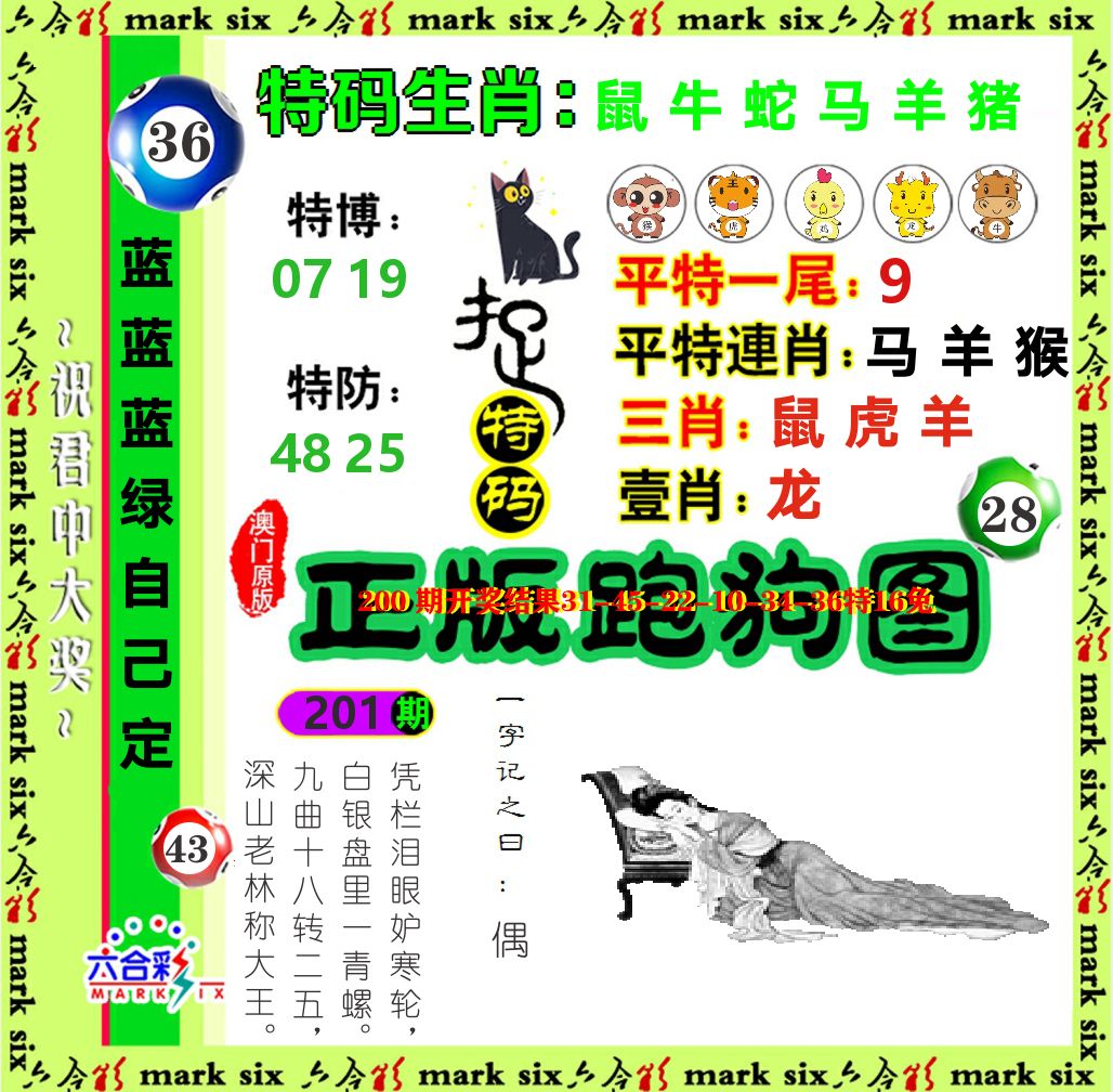 正版跑狗图 第201期