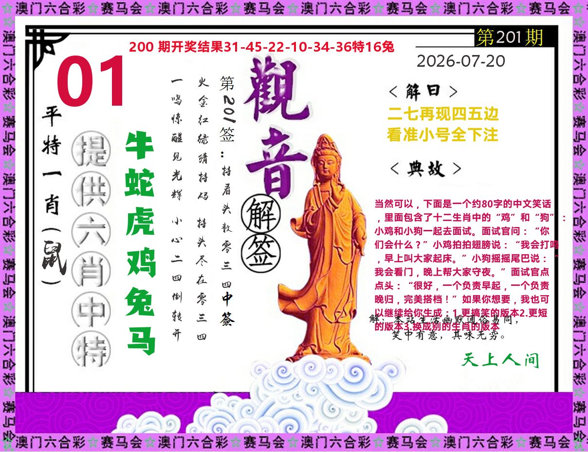 观音解签 第201期