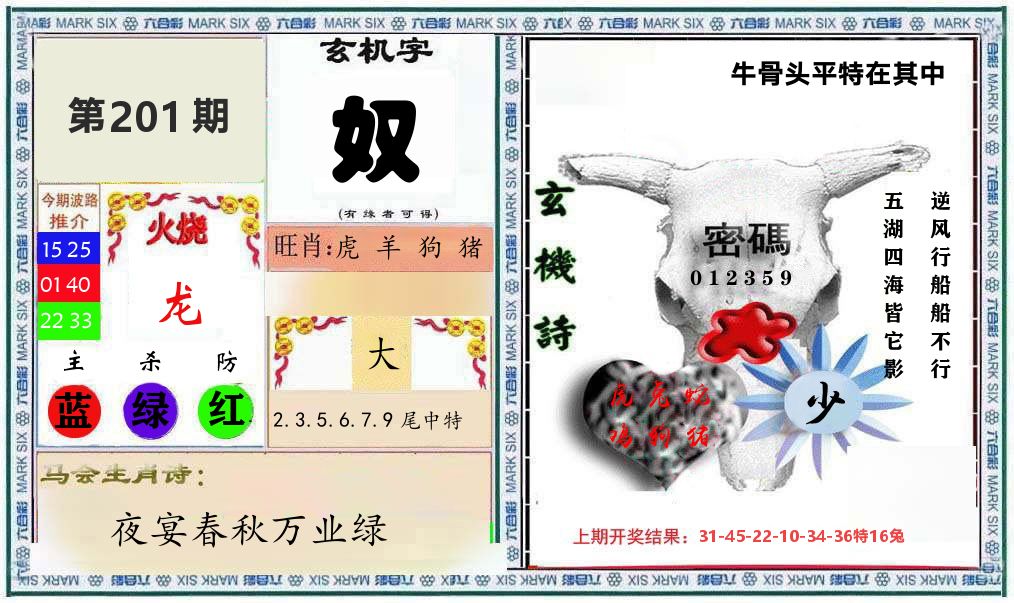 牛骨玄机 第201期