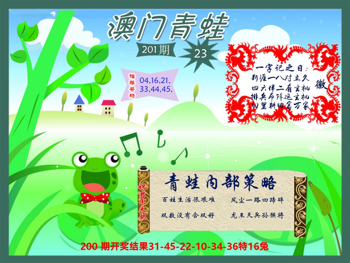 青蛙系列23 第201期