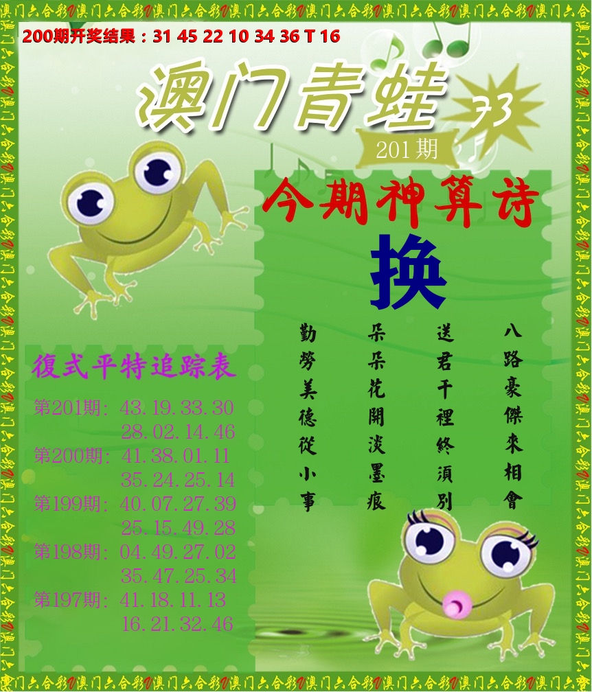 青蛙系列73 第201期