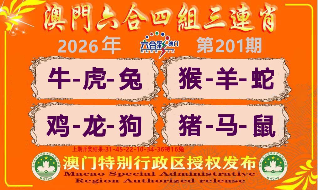 六合三连肖 第201期