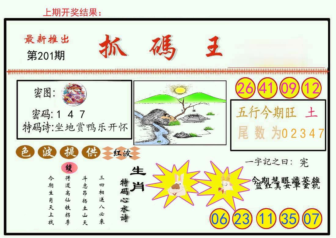 最新抓码王 第201期