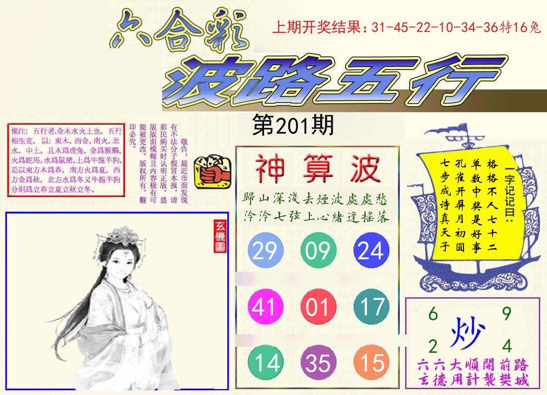 波路五行 第201期